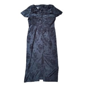 Vintage black floral dress